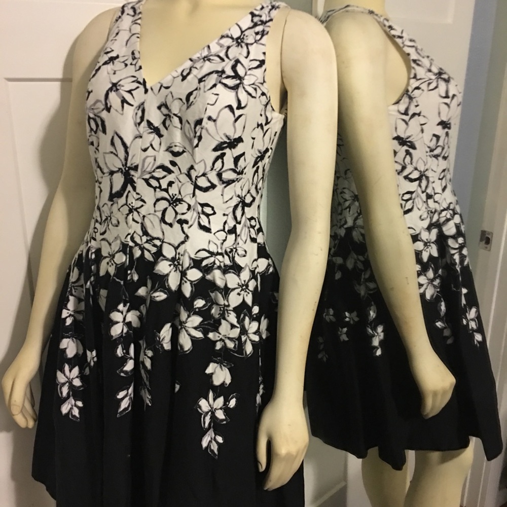 Ralph Lauren black & white floral dress